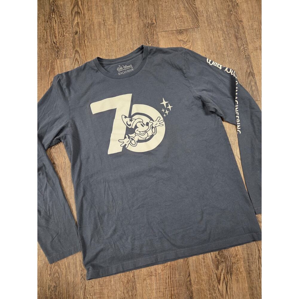 D23 Expo Disney Imagineering Mickey Sorcerer 70 Years Long Sleeve Shirt Large